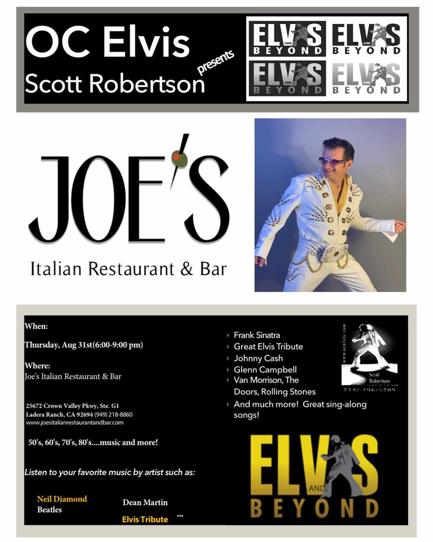 Scott Robertson at Joe's Italian Restaurant