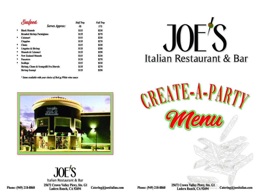 Catering Joe's Italian Restaurant and Bar